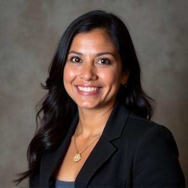 Professional headshot of Maria Flores, a professional woman in her 30s.